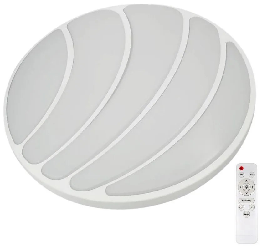 LED Димируем плафон SHELL WHITE LED/40W/230V + д.у.