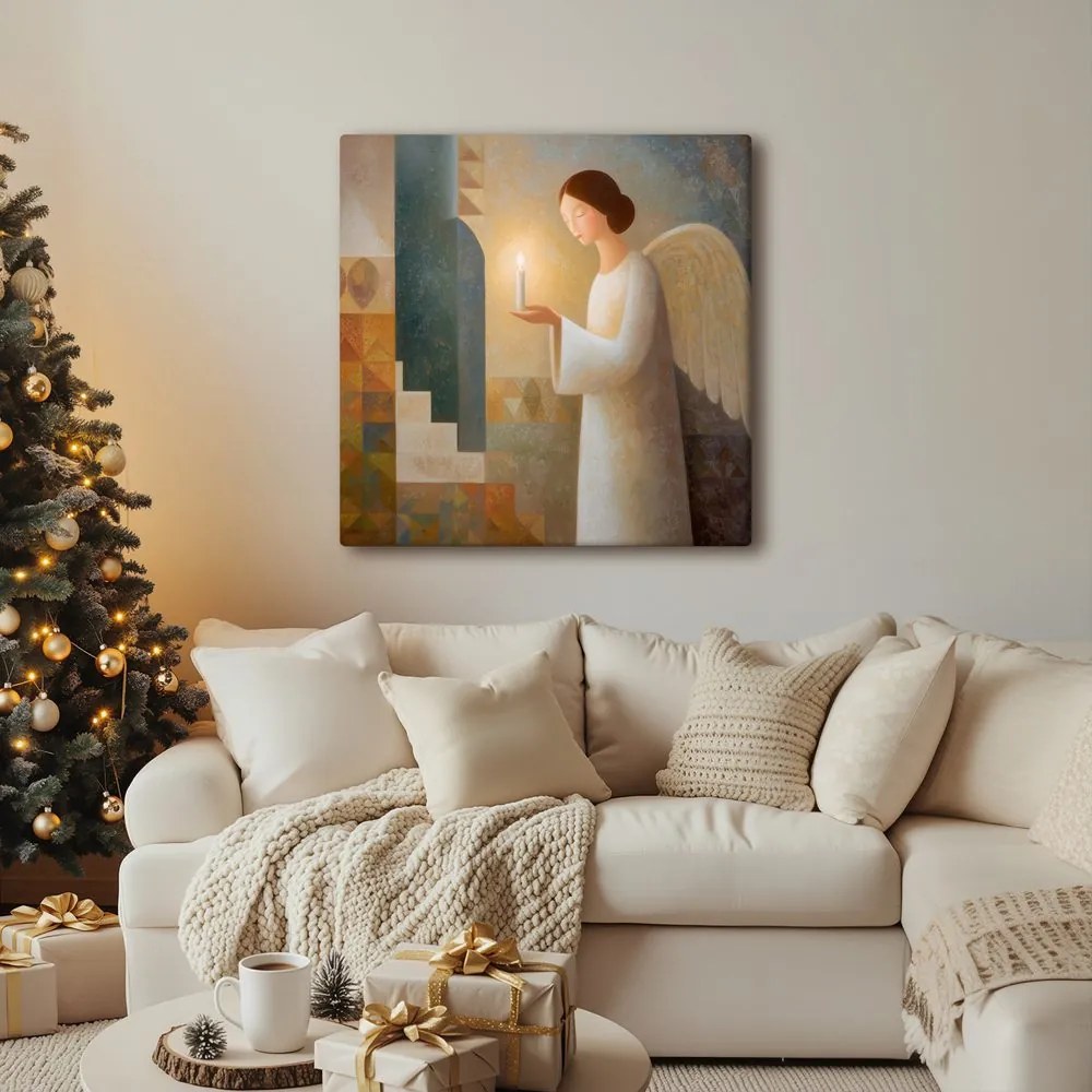 Картина на платно Коледна – Вълшебна ангелска светлина