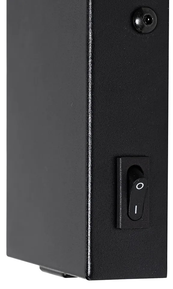 Модерна стенна лампа черна с регулируем USB - Croft