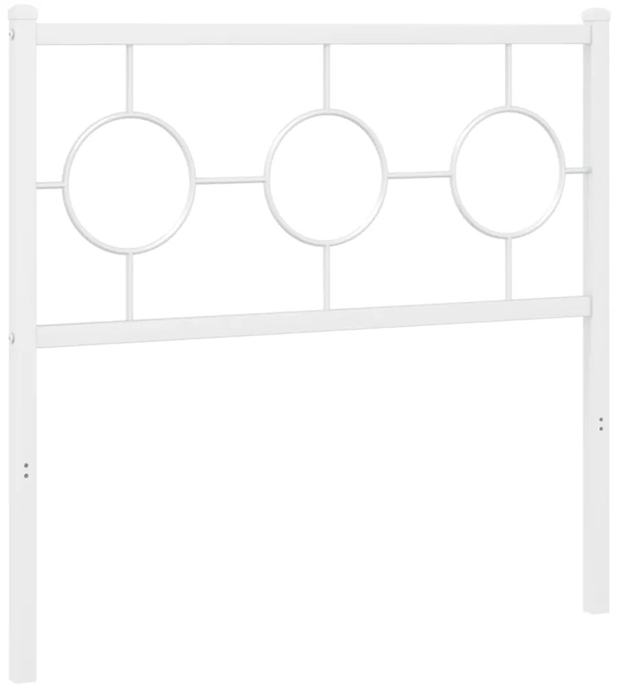 376303 vidaXL Метална резервна табла за легло, бяла, 90 см