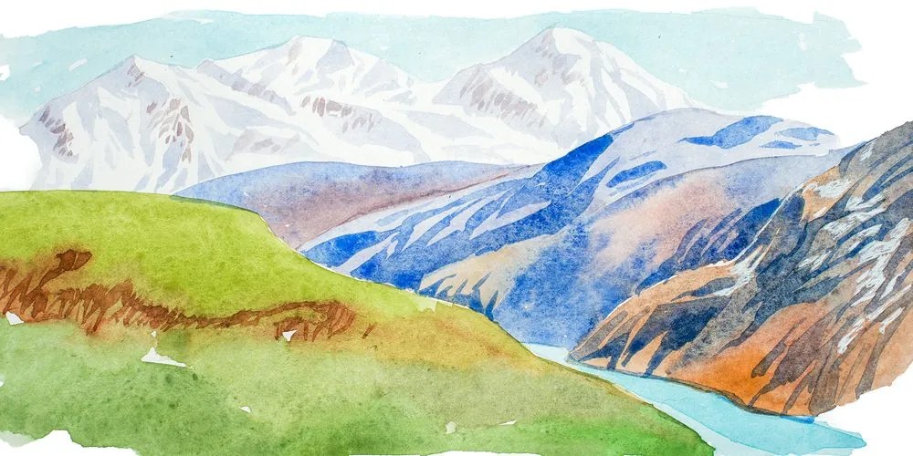Картина на платно – Лятна планинска сцена