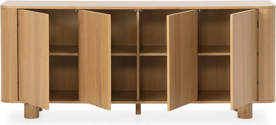 Скрин от декор от дъб в естествен цвят 180x75x40 cm Padoc – MOME