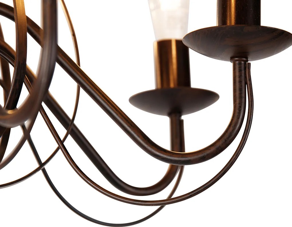 Интелигентна полилей ръждиво кафява 8-светлина с Wifi B35 - Giuseppe