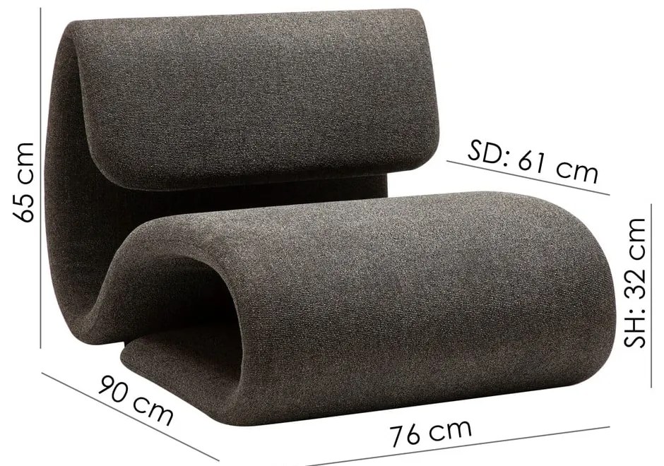 Тъмно сив фотьойл Dubna - DAN-FORM Denmark