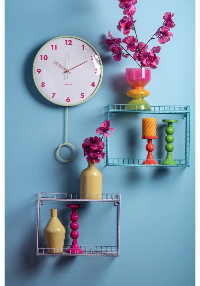 Тюркоазен стоманен стенен рафт на няколко нива 40 cm Reja – PT LIVING