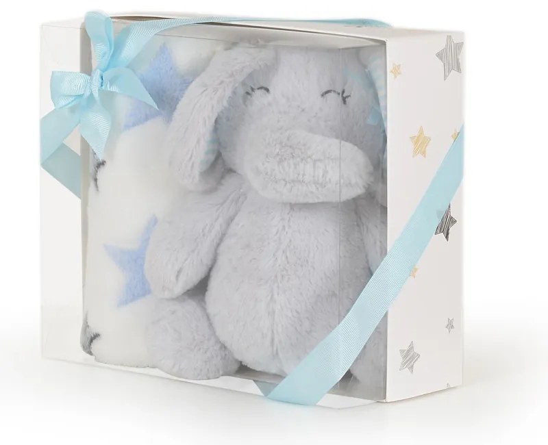 CANGAROO Одеяло с играчка ELEPHANT СИН