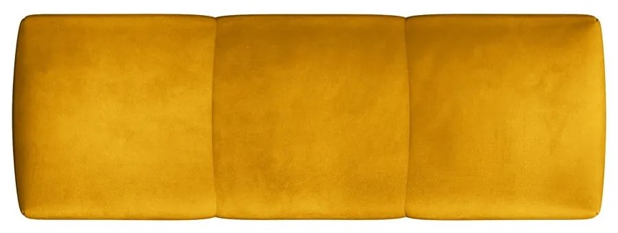 Жълт кадифен подлакътник за модулен диван Rome Velvet - Cosmopolitan Design