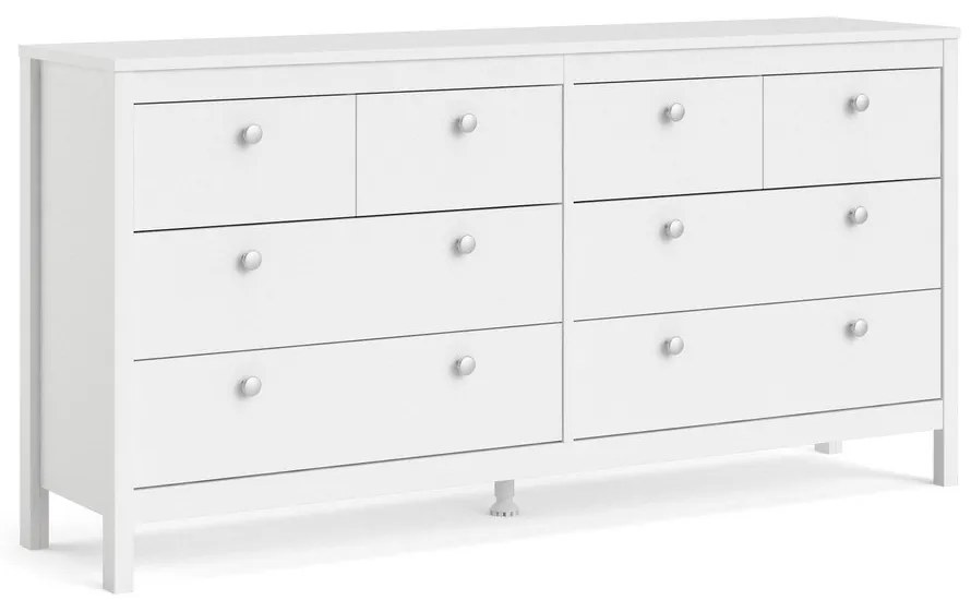 Бял нисък скрин 159x80 cm Madrid – Tvilum