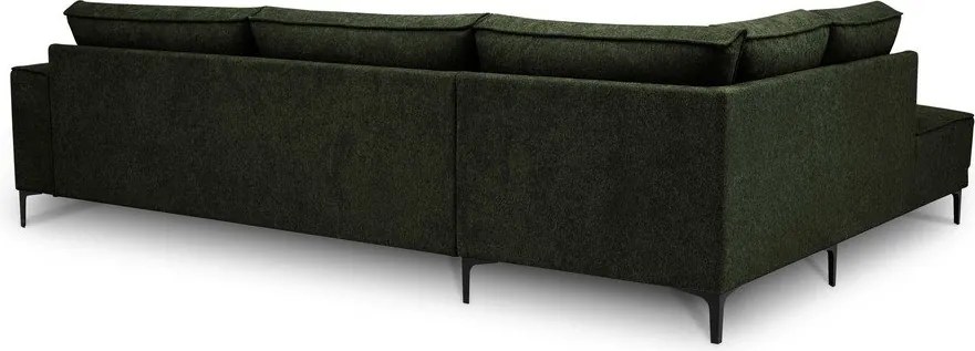 Зелен шенилов ъглов диван (ляв ъгъл/L форма) Copenhagen – Scandic