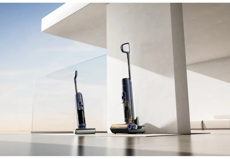 Вертикална прахосмукачка Tineco Floor One S6 Flashdry Pet FW144000DE, 220W, 0.7 л мръсна/0.8 л чиста/0.8 л прах, Автономия 35 мин, iLoop сензор, Технология MHCBS, 130 м2, Черен