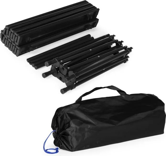 Сгъваема маса за туризъм, къмпинг - черна маса за пикник Šírka: 55 cm | Dĺžka: 53 cm