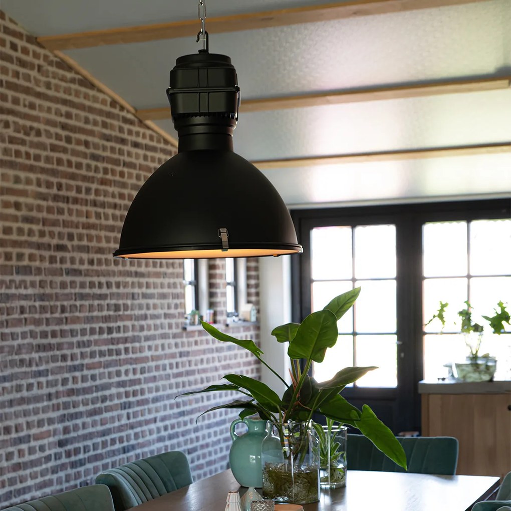 Индустриално висящо осветление черно 53,5 см - Sicko