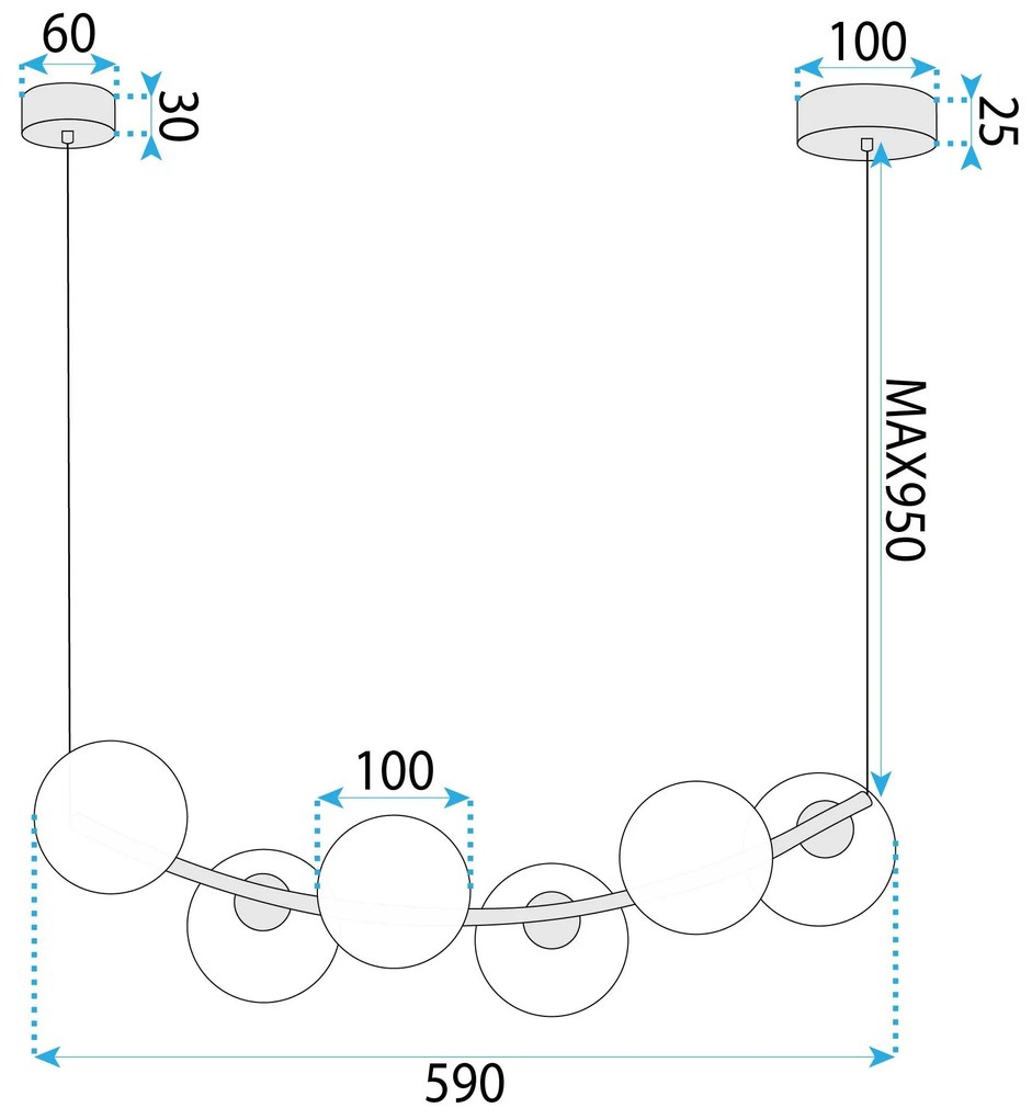 Лампа G133-6CP Gold