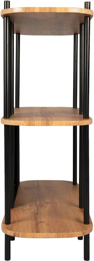 Черна стоманена етажерка Единствена, 80 x 83,5 cm - Leitmotiv