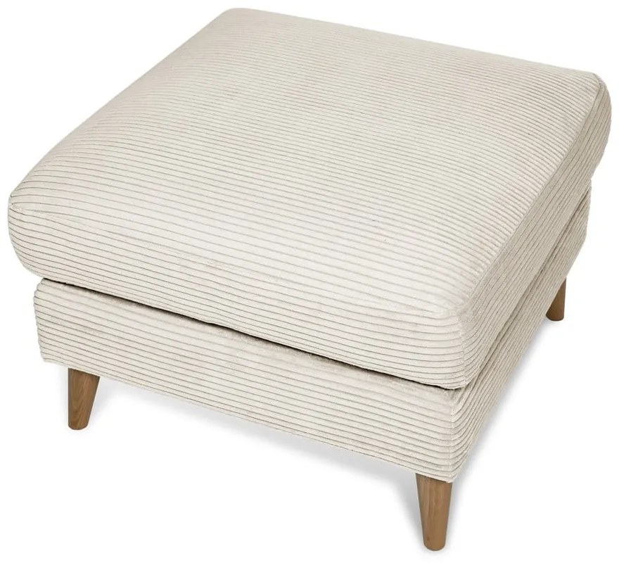 Бяла табуретка от рипсено кадифе Paris – Scandic