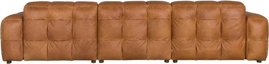 Кожен модулен диван в цвят кафяв коняк 364 cm Hackman – Dutchbone