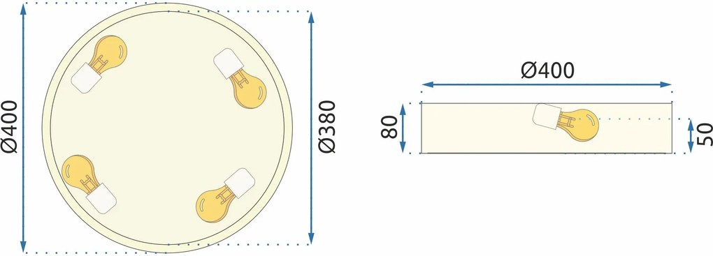Плафон Classic Gold APP873-C 40 cm