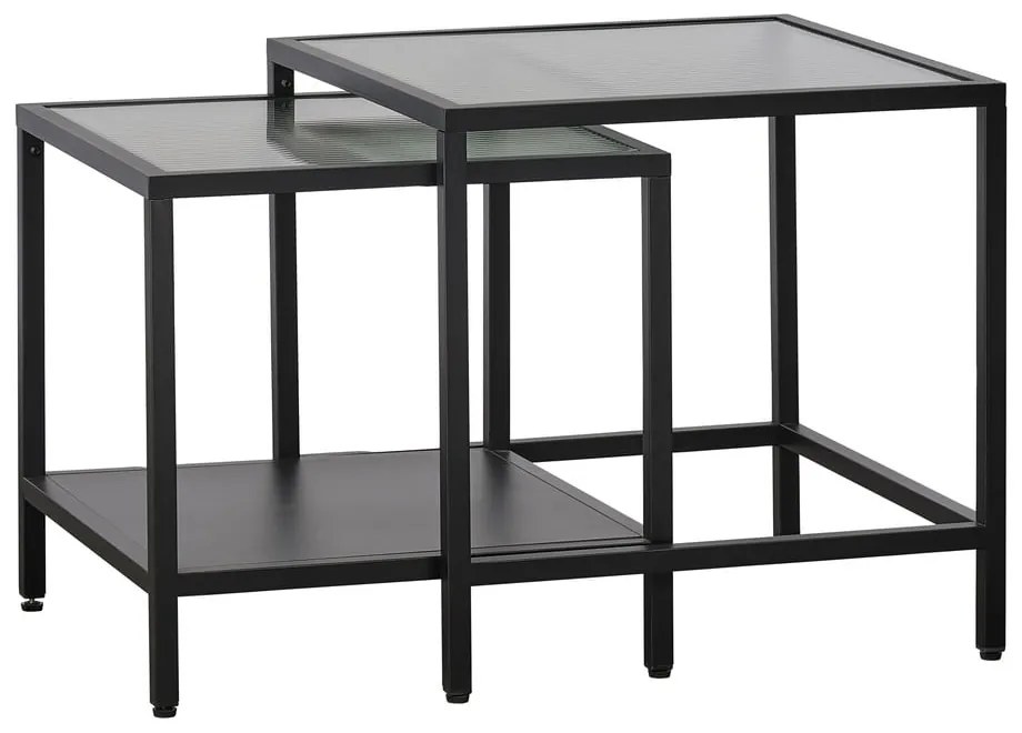 Стъклени масички за съхранение в комплект от 2 бр. 50x50 cm Bronco - Unique Furniture