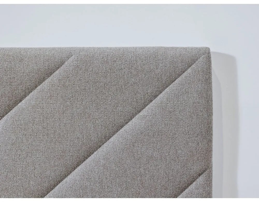 Бежово двойно тапицирано легло с включена подматрачна рамка 160x200 cm Romane – Bobochic Paris