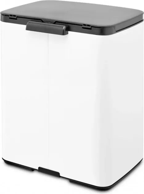 Кош за боклук Brabantia Bo Small 1006633, 12 л, Безшумно и плавно отваряне, Противоплъзгаща основа, Бял