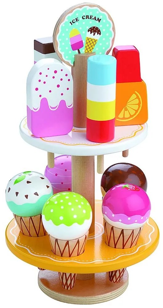 Lelin Toys - Детски дървен щанд за сладолед