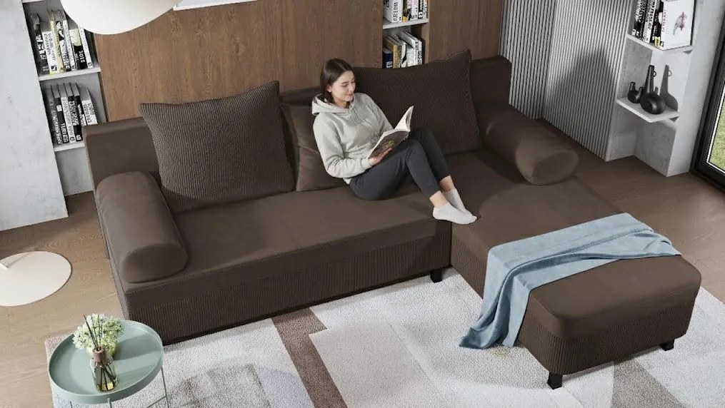 Разтегателен ъглов диван Делано