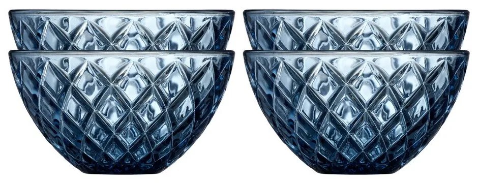 Сини стъклени купички в комплект от 4 бр. 325 ml Sorrento – Lyngby Glas