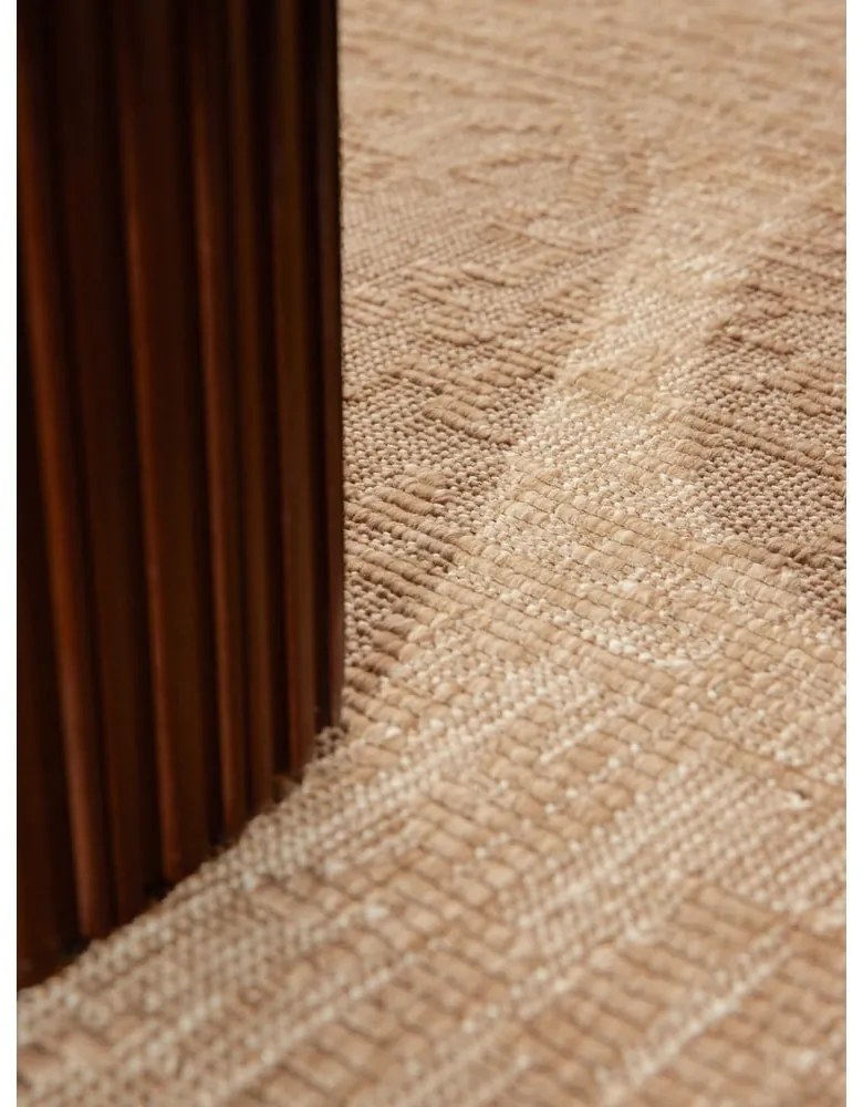 Кръгъл килим за открито и закрито в цвят слонова кост и бежово ø 160 cm Duet Kona – NORTHRUGS