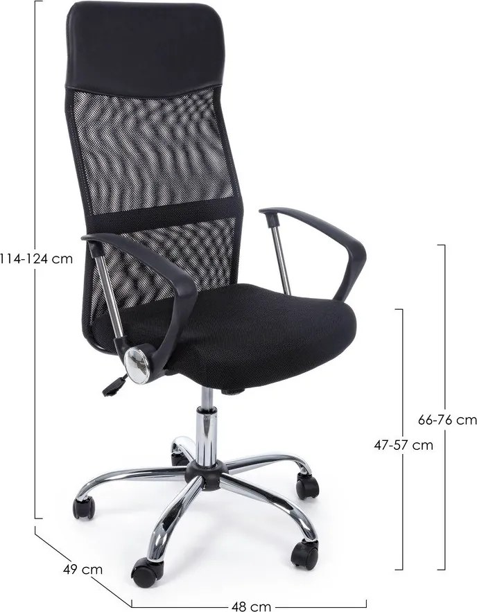 Черен тапициран офис стол Dakar – Yes Everyday