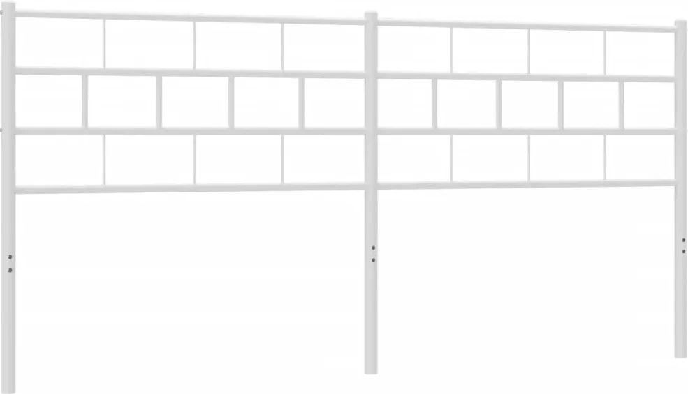 355746 vidaXL Метална резервна табла за легло, бяла, 200 см