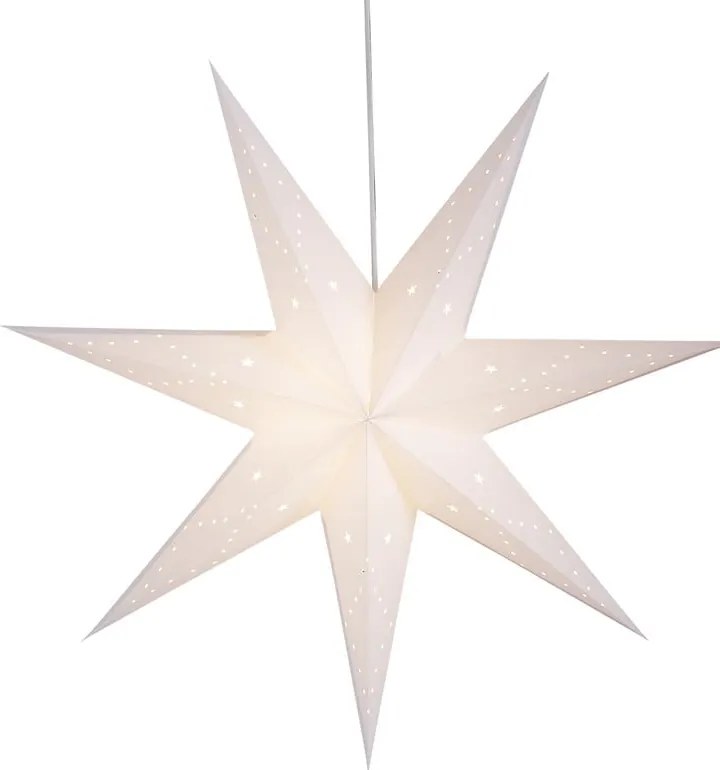 Бяла висяща коледна светлинна украса Saturnus – Markslöjd