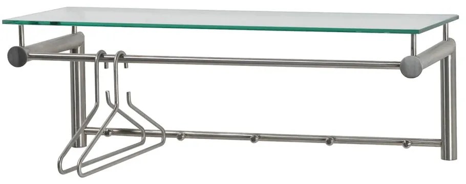 Метална стенна закачалка в сребристо с рафт Suza - Spinder Design