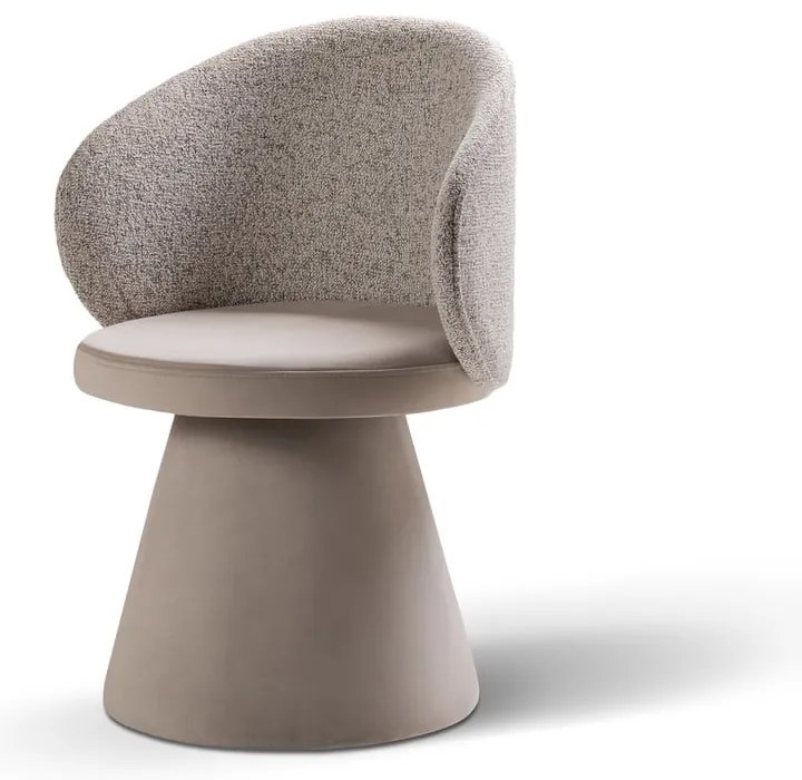 Бежово кадифено кресло Inez – Micadoni