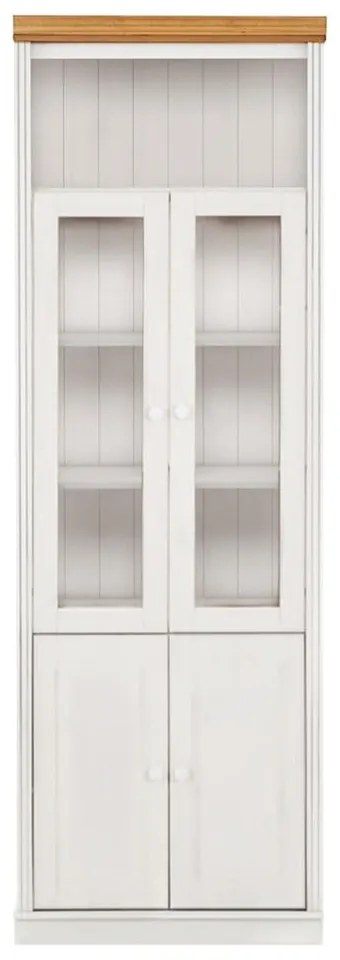 Бяла витрина от масивен бор 74x223 cm Anita – Støraa