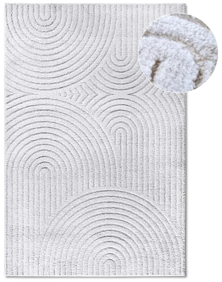 Бял килим 200x280 cm Panglao New York White – Elle Decoration