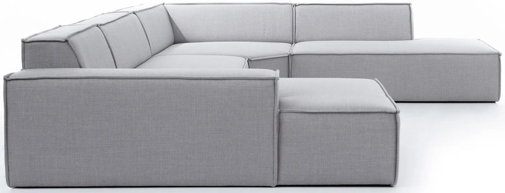 Ъглов диван Fubu M–Сив–Десен