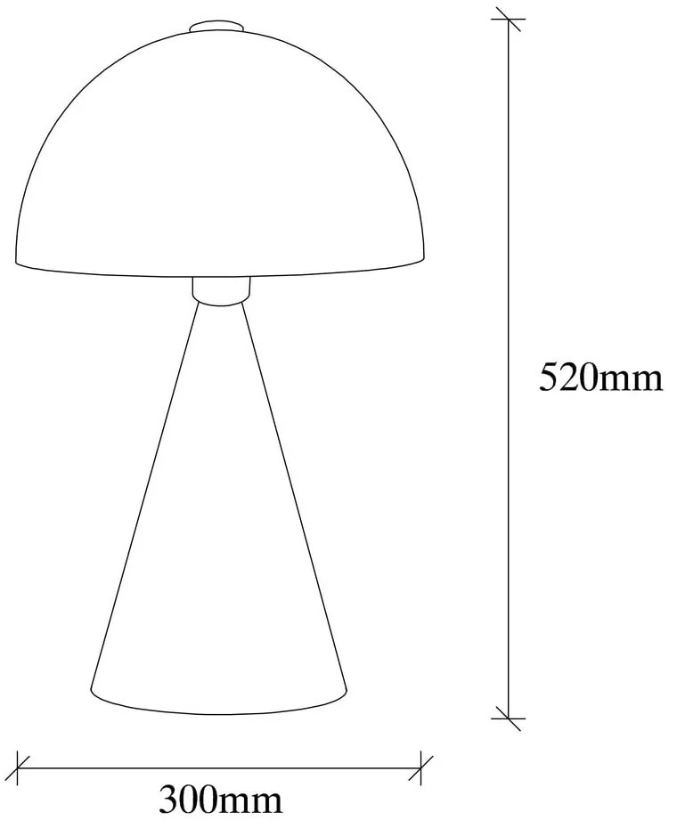 Бяла настолна лампа с метален абажур (височина 52 cm) Dodo – Opviq lights