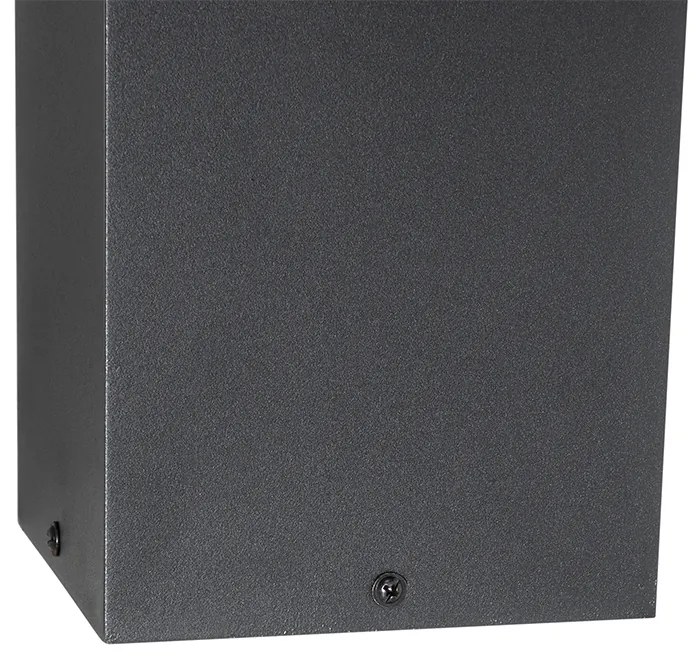 Външна подова лампа черна 40 см с димираща светлина и сензор на слънчева енергия - Charlotte