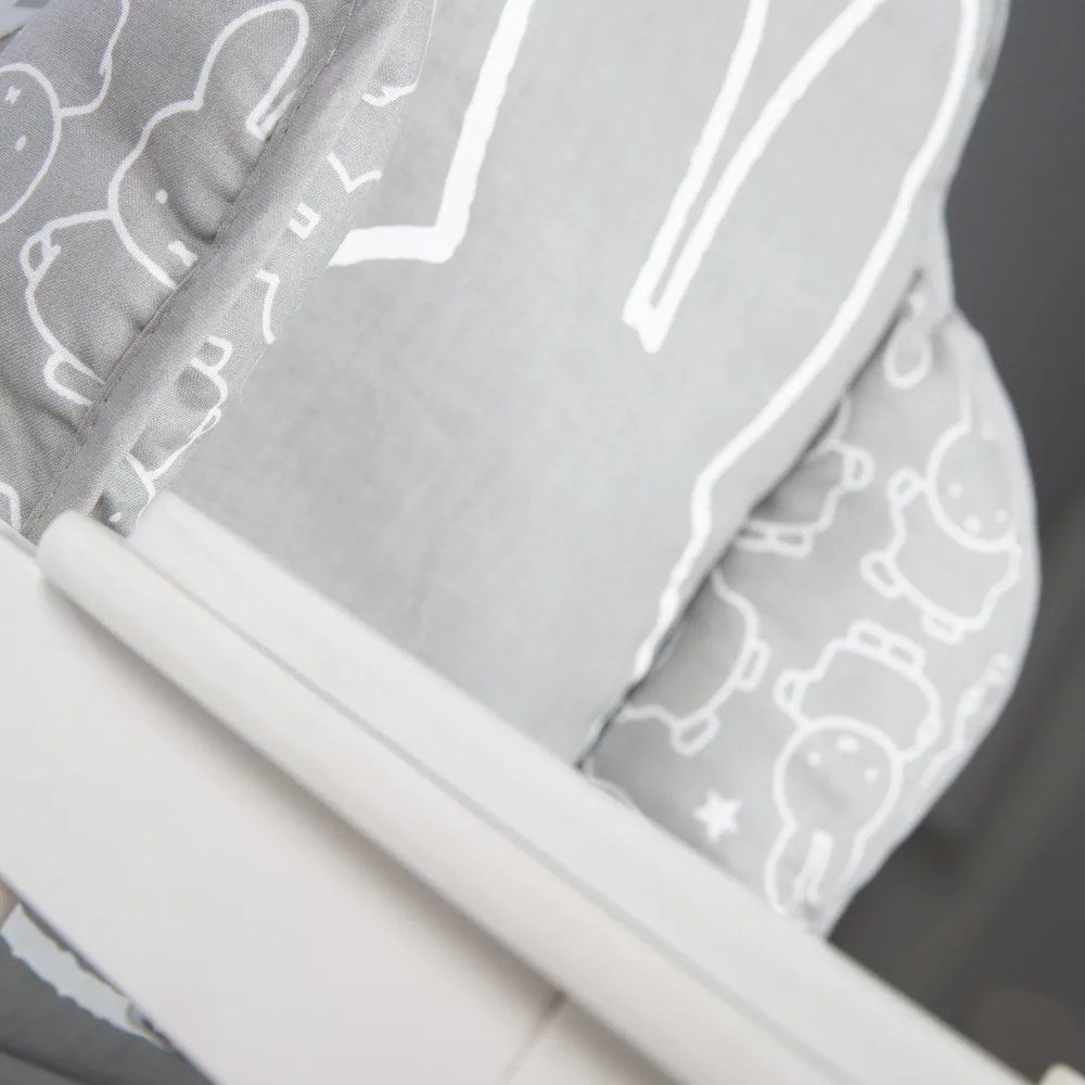 Сива подложка за детски стол за хранене Miffy – Roba