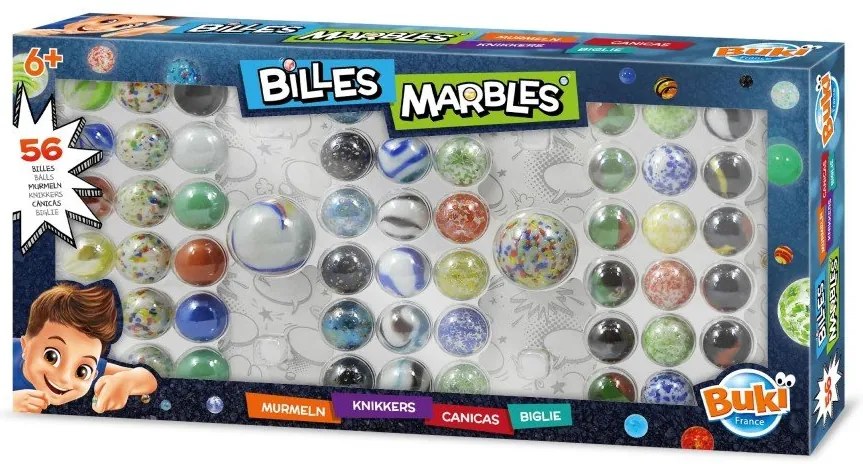 Buki France - Мраморни топчета Кутия с 56бр топчета BKPM856