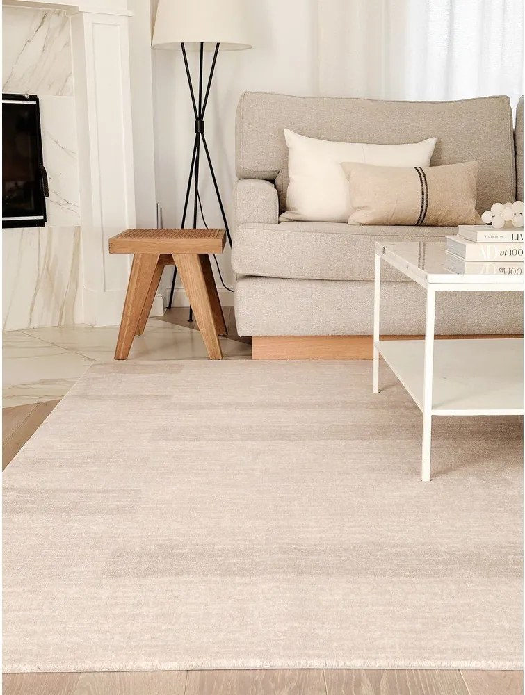 Бежов вълнен килим 200x300 cm Agnus Brush Lines – Agnella