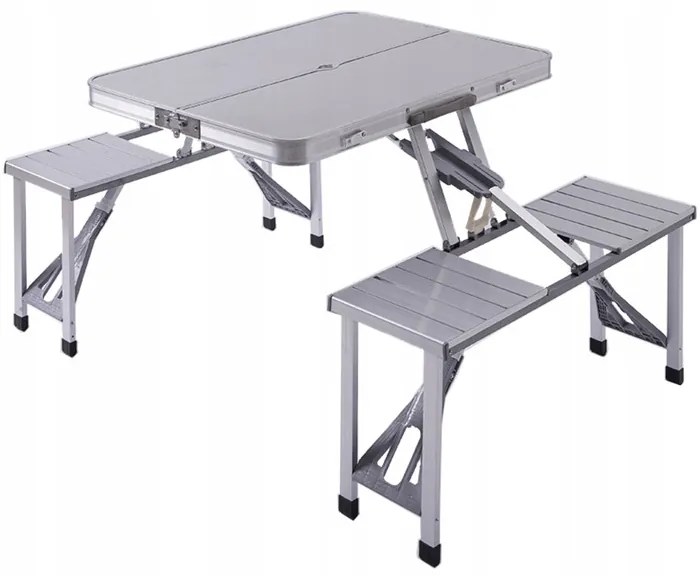 Комплект туристическа сгъваема маса и табуретки