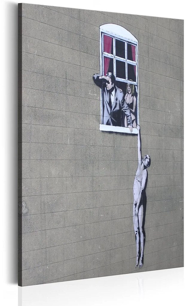 Печат върху платно - Добре закачен любовник от Banksy 60x90