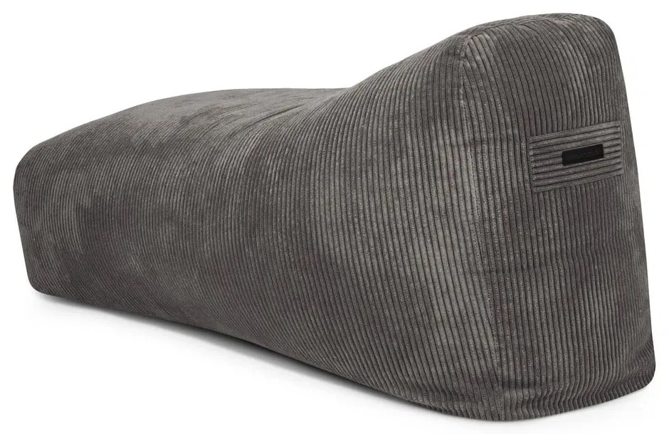 Светлосив пуф от рипсено кадифе Snug Long 140 – SLOWDOWN