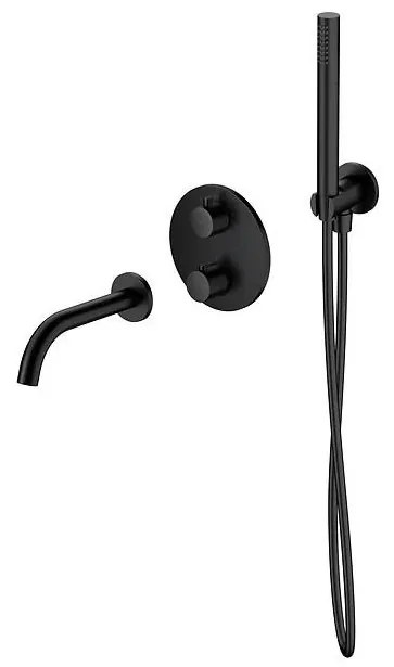 Cersanit S952-041 - К-кт за баня с термостатичен скрит смесител ZEN черен