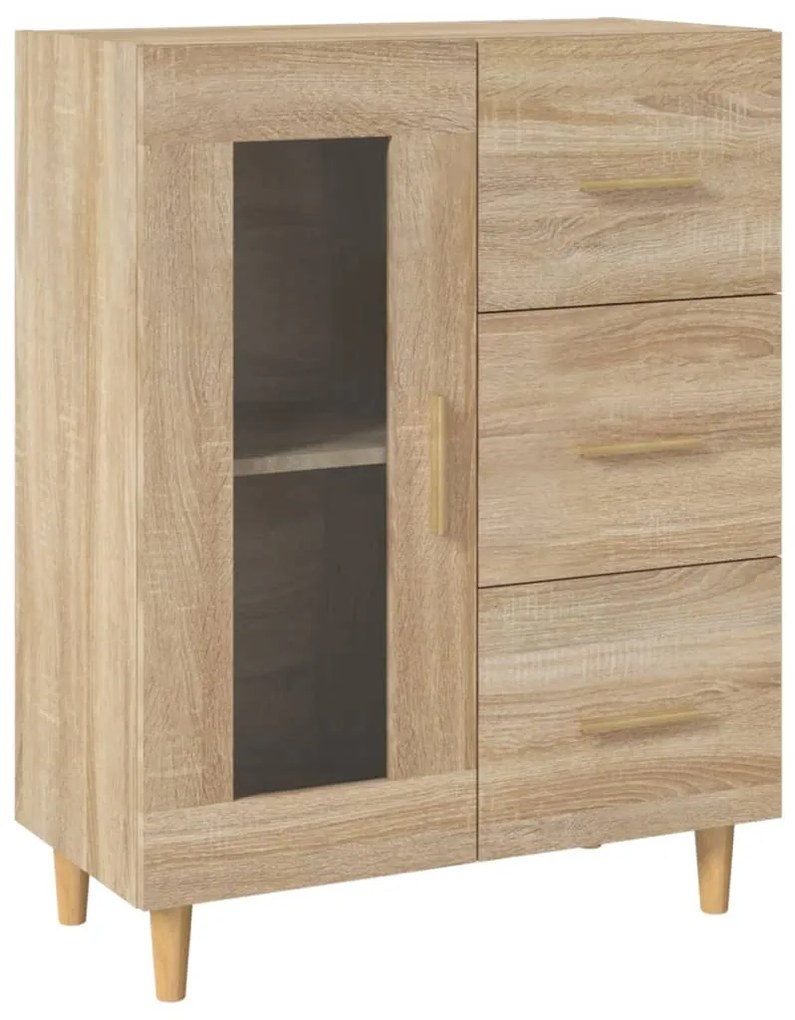 812207 vidaXL Сайдборд, дъб сонома, 69,5x34x90 см, инженерно дърво