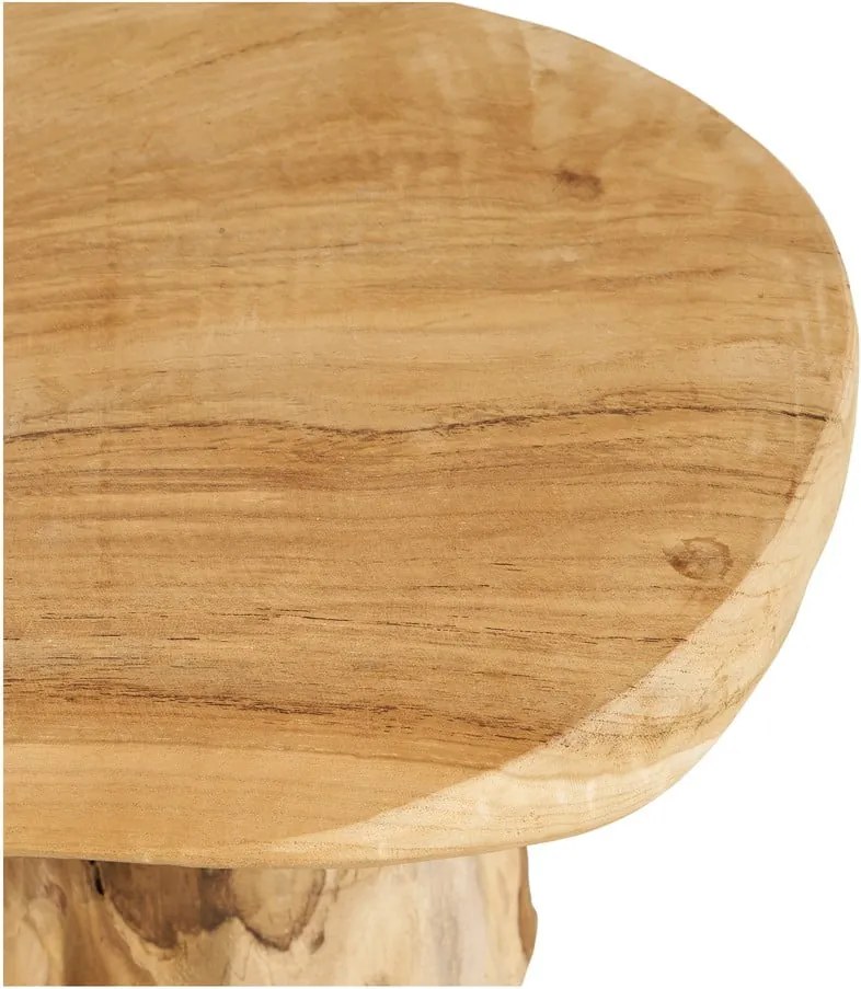 Кръгла странична масичка от масивно тиково дърво ø 40 cm Palena – House Nordic