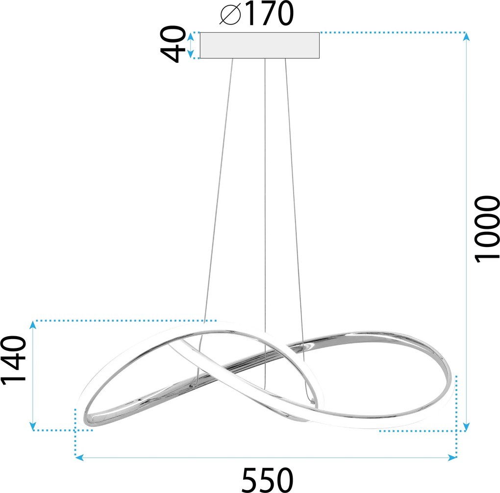 Пендел LED APP1601-CP GOLD