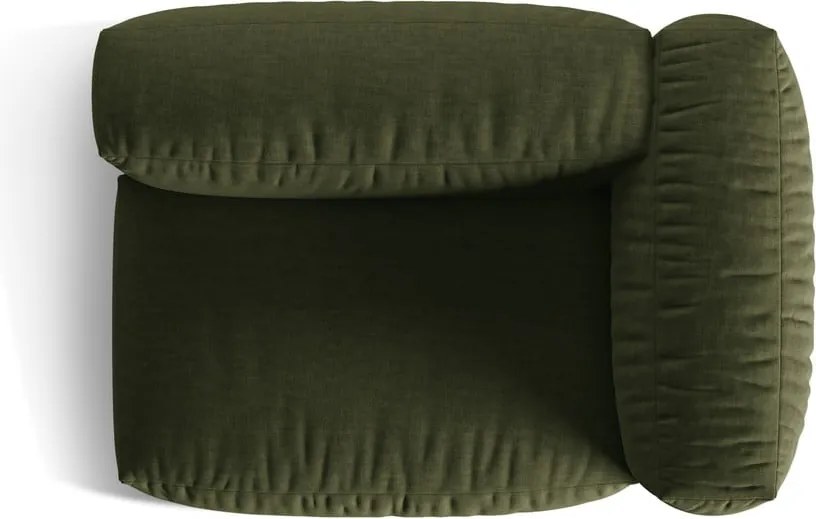 Зелен модул за диван (десен ъгъл) Martina – Micadoni Home
