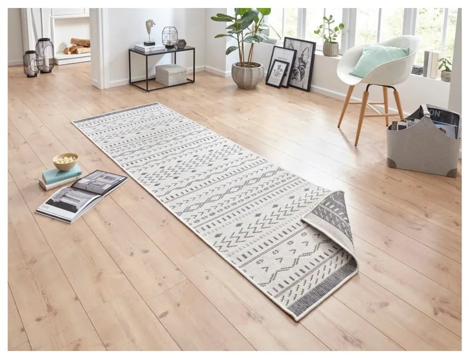 Сив и кремав килим на открито , 350 x 80 cm Kuba - NORTHRUGS